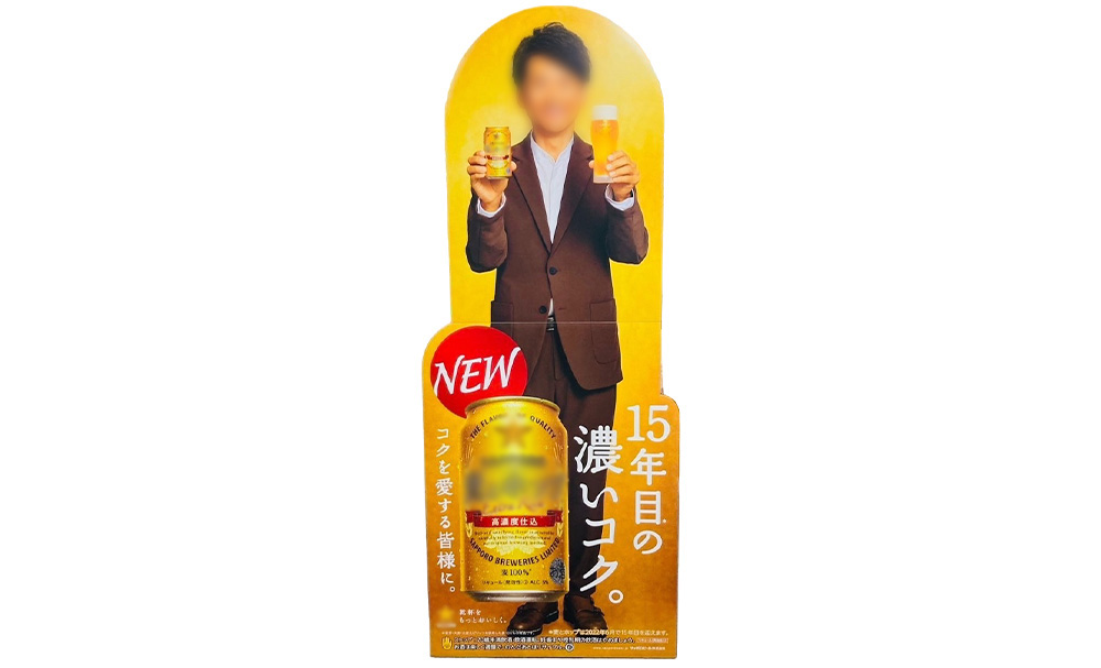 【フロアー什器】タレントの飲料系等身大